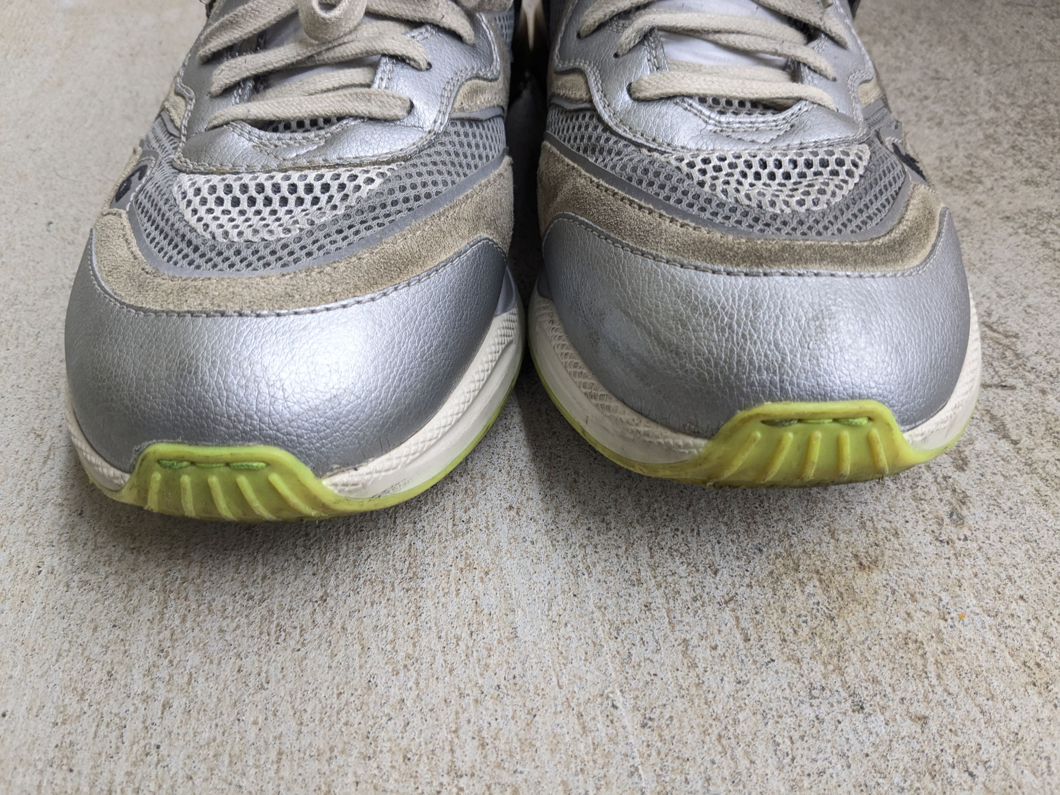 Gucci Gucci Ultrapace Sneakers Silver Green 13.5 Gray Size US 13 / EU 46 - 2 Thumbnail