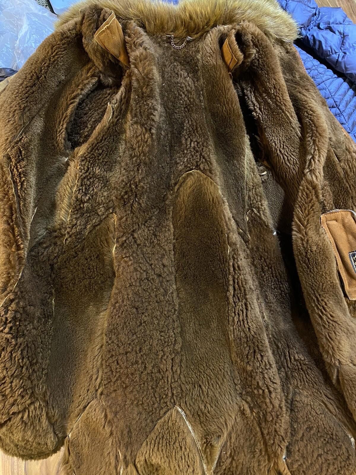 Other Vintage Deri Sarayi Shearling Lambskin Suede Fur Trim Jacket Size M / US 6-8 / IT 42-44 - 10 Thumbnail