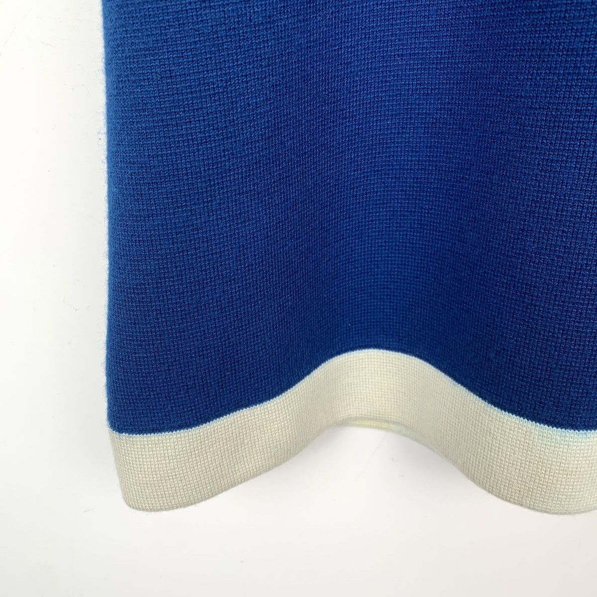 Gucci Gucci Blue Double G Logo Wool Knit Short Sleeve Dress K26WX Size XS / US 0-2 / IT 36-38 - 5 Thumbnail