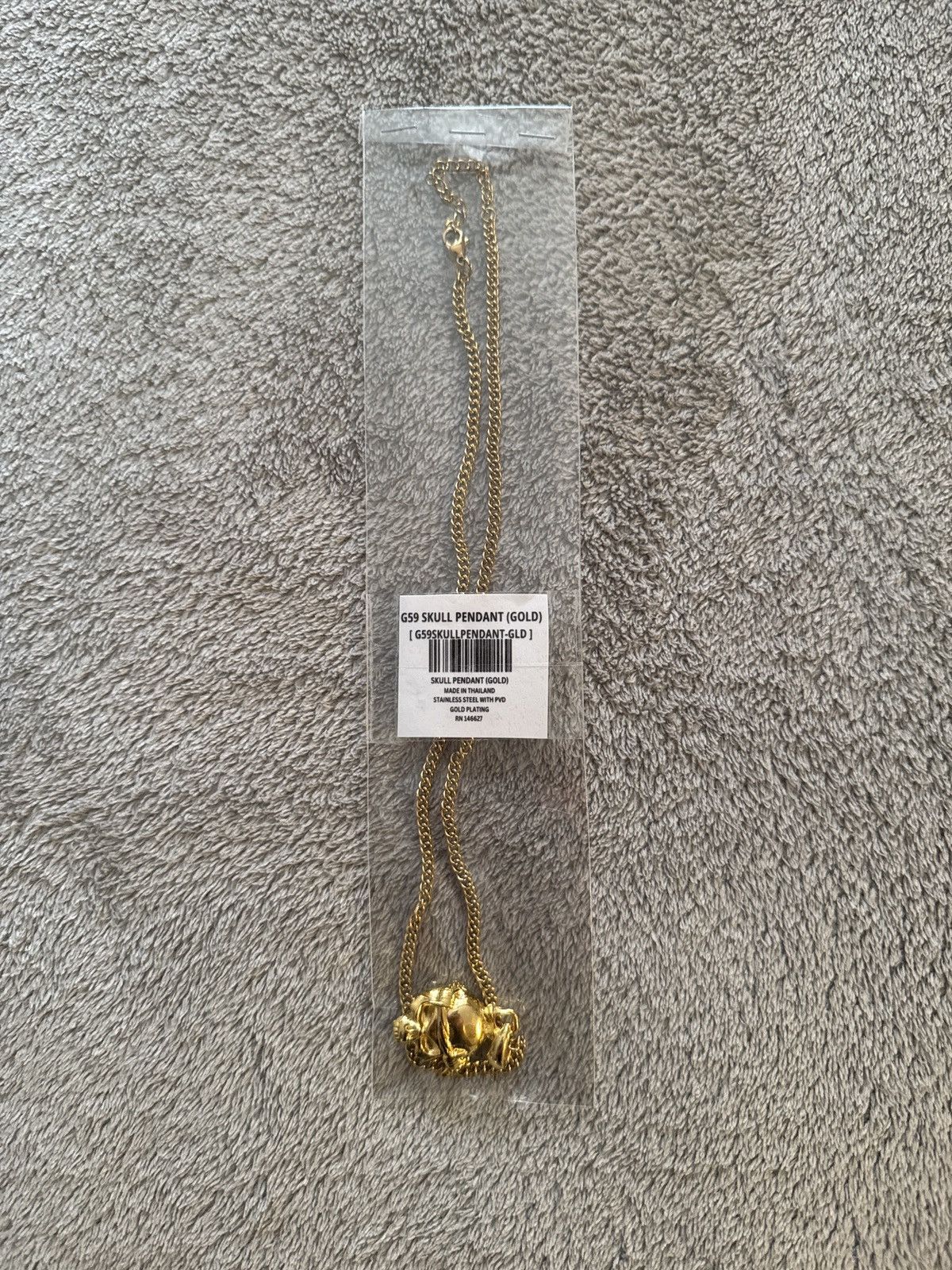 G59 Records G59 SKULL PENDANT (GOLD) Size ONE SIZE - 3 Thumbnail