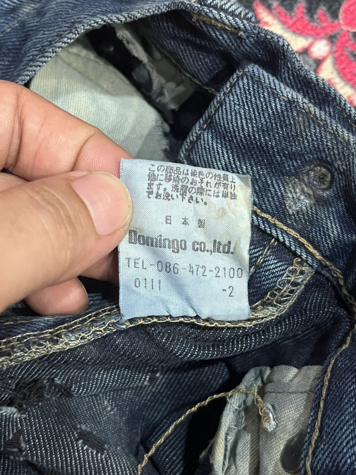 Spellbound Japanese Brand Spellbound Dark Faded Blue Fringe Ripped Jean Size US 30 / EU 46 - 16 Thumbnail