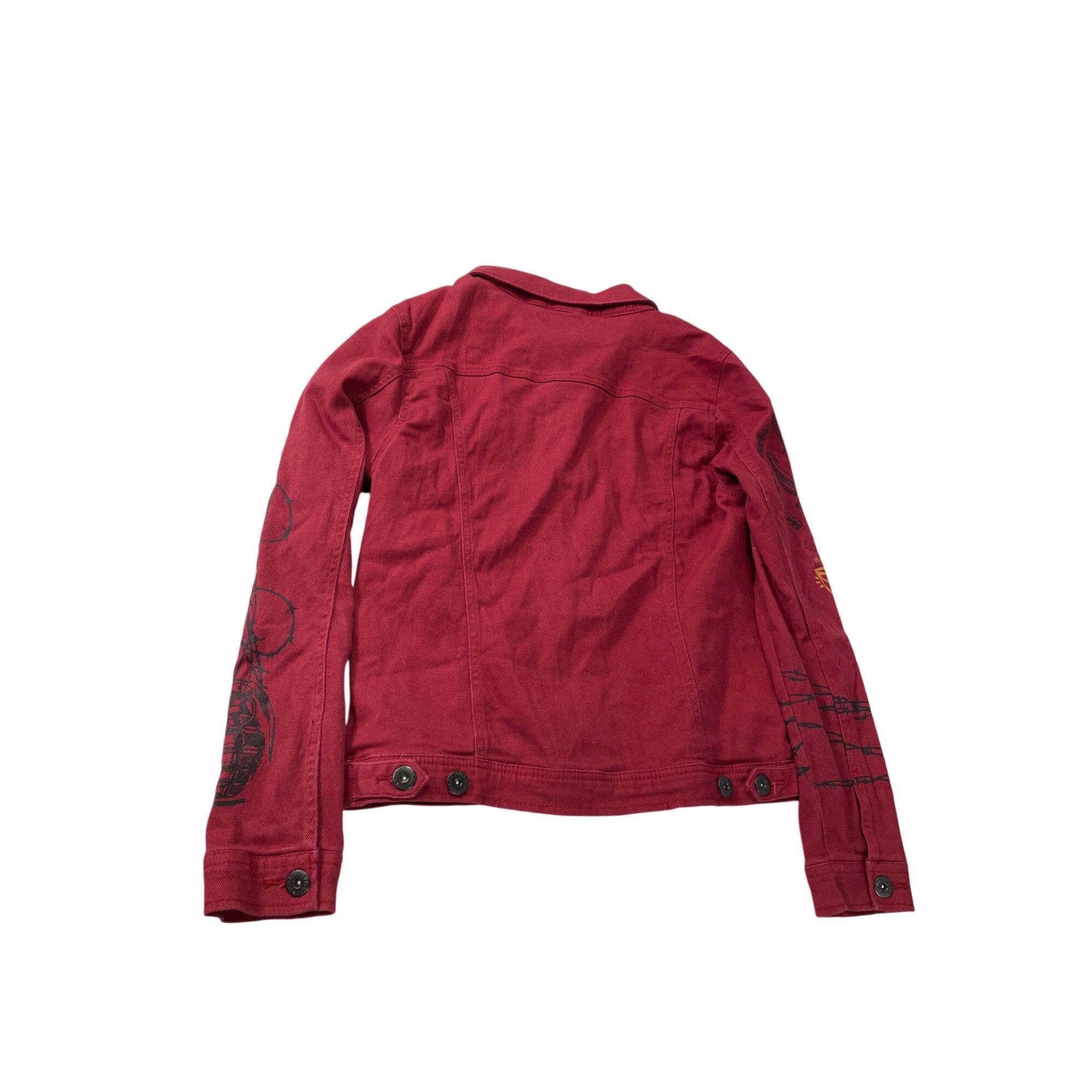 Other Black Pike Womens Red Denim embroided graphic jacket size M Size M / US 6-8 / IT 42-44 - 10 Thumbnail