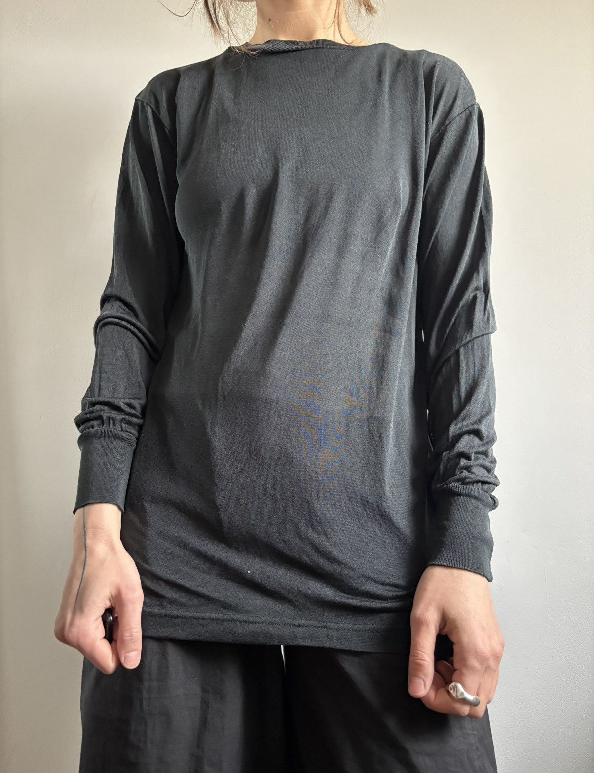 Norma Kamali Vintage Norma Kamali Transparent Silk Top Size M / US 6-8 / IT 42-44 - 2 Thumbnail