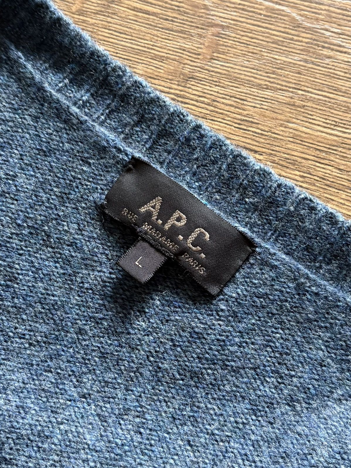 A.P.C. A.P.C. Vintage Merino Wool Cardigan Sweater Size US L / EU 52-54 / 3 - 3 Thumbnail