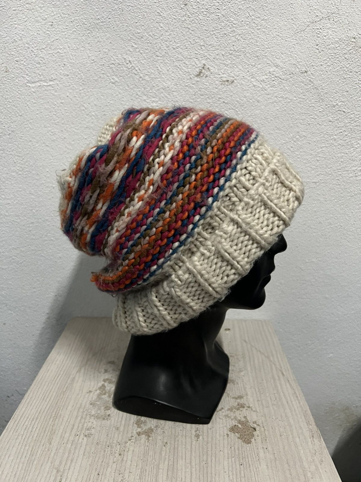 Vintage Vintage Milsa Knit Multicolour Beanie Hat Size ONE SIZE - 4 Thumbnail