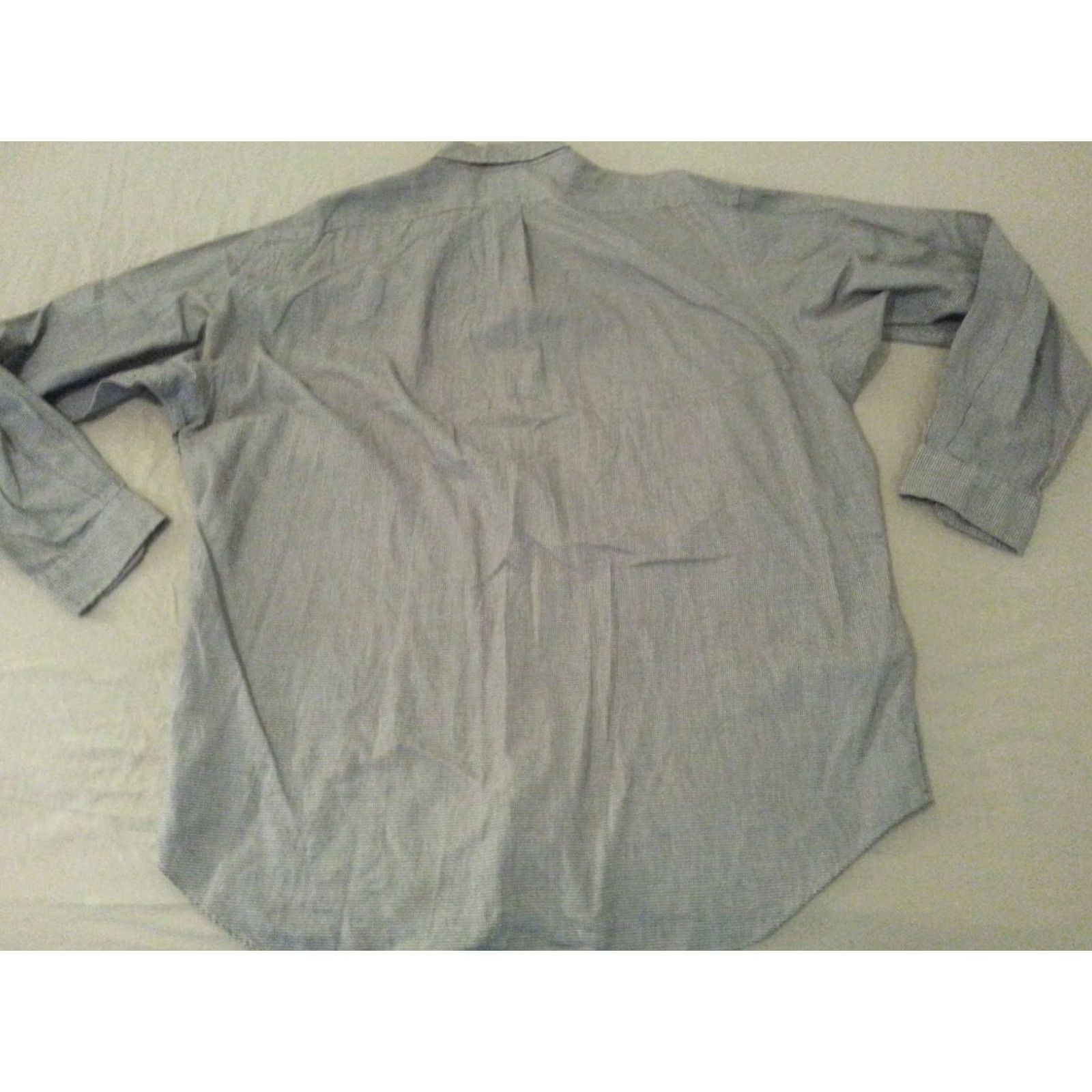 Polo Ralph Lauren Polo Ralph Lauren Mens Dress Shirt Plaid Grey Gray Cotton Button XL 2XL Size 48R - 2 Thumbnail