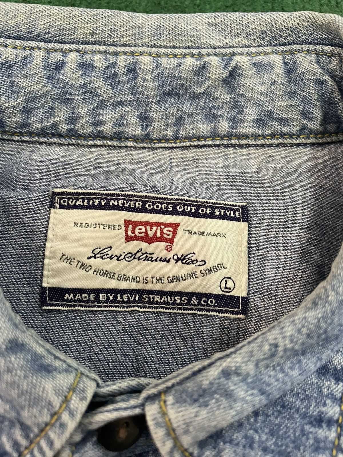 Levi's Vintage Levis Western Selvage Shirt 90s Size US M / EU 48-50 / 2 - 6 Thumbnail