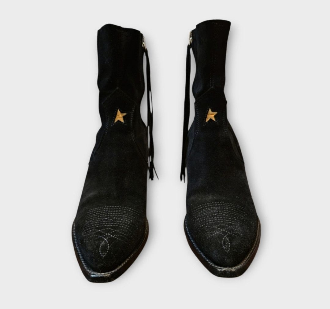 Golden Goose Golden Goose Nora Black Suede Western Ankle Boots Size US 7 / IT 37 - 7 Thumbnail