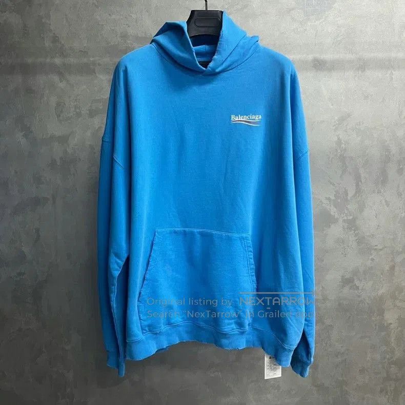 Balenciaga Balenciaga Blue Logo Print Hoodie. Size US S / EU 44-46 / 1 - 1 Thumbnail