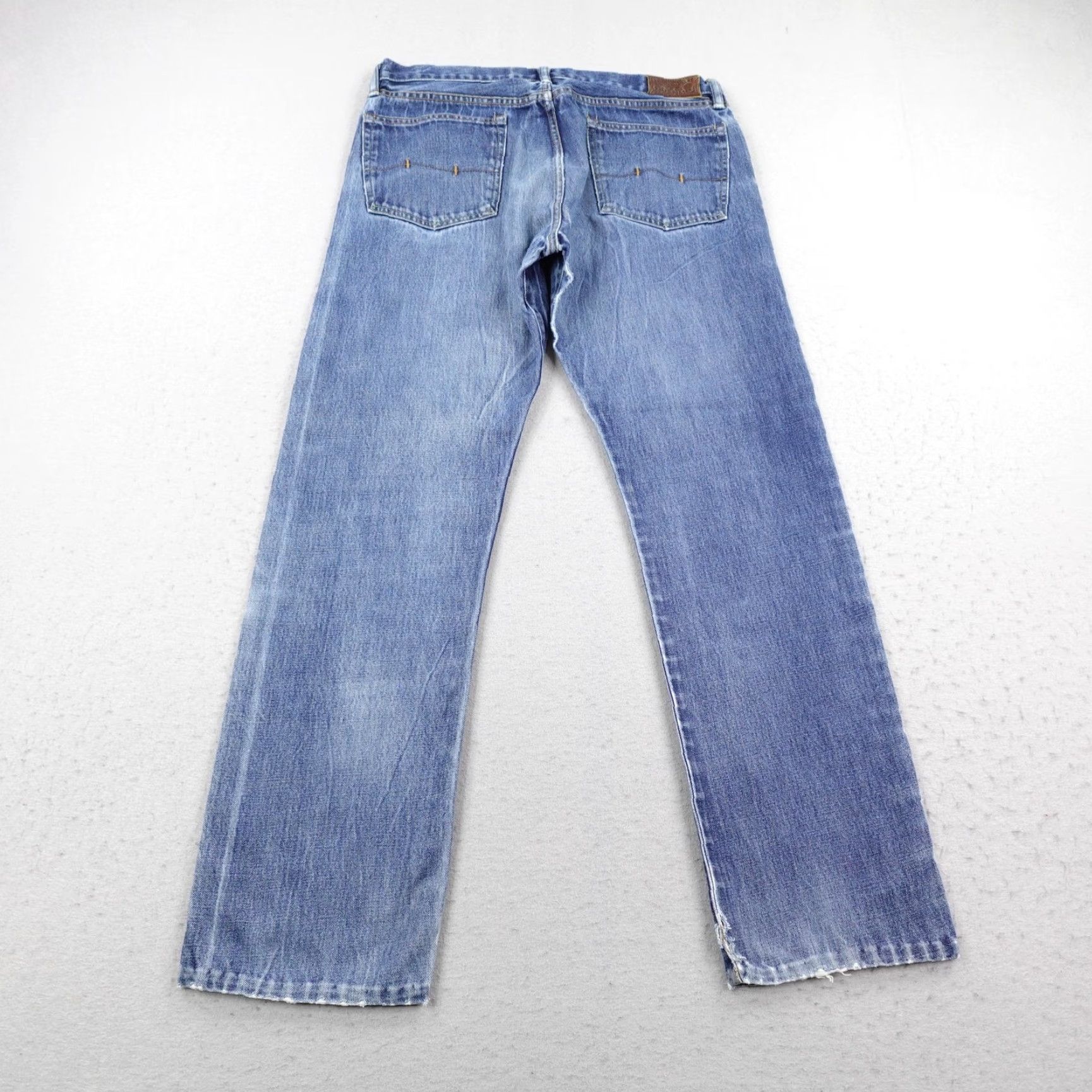 Polo Ralph Lauren Polo Ralph Lauren Jeans Mens 36x32 Blue Denim Straight Classic Fit Distressed 867 Jeans Size US M / EU 48-50 / 2 - 5 Thumbnail