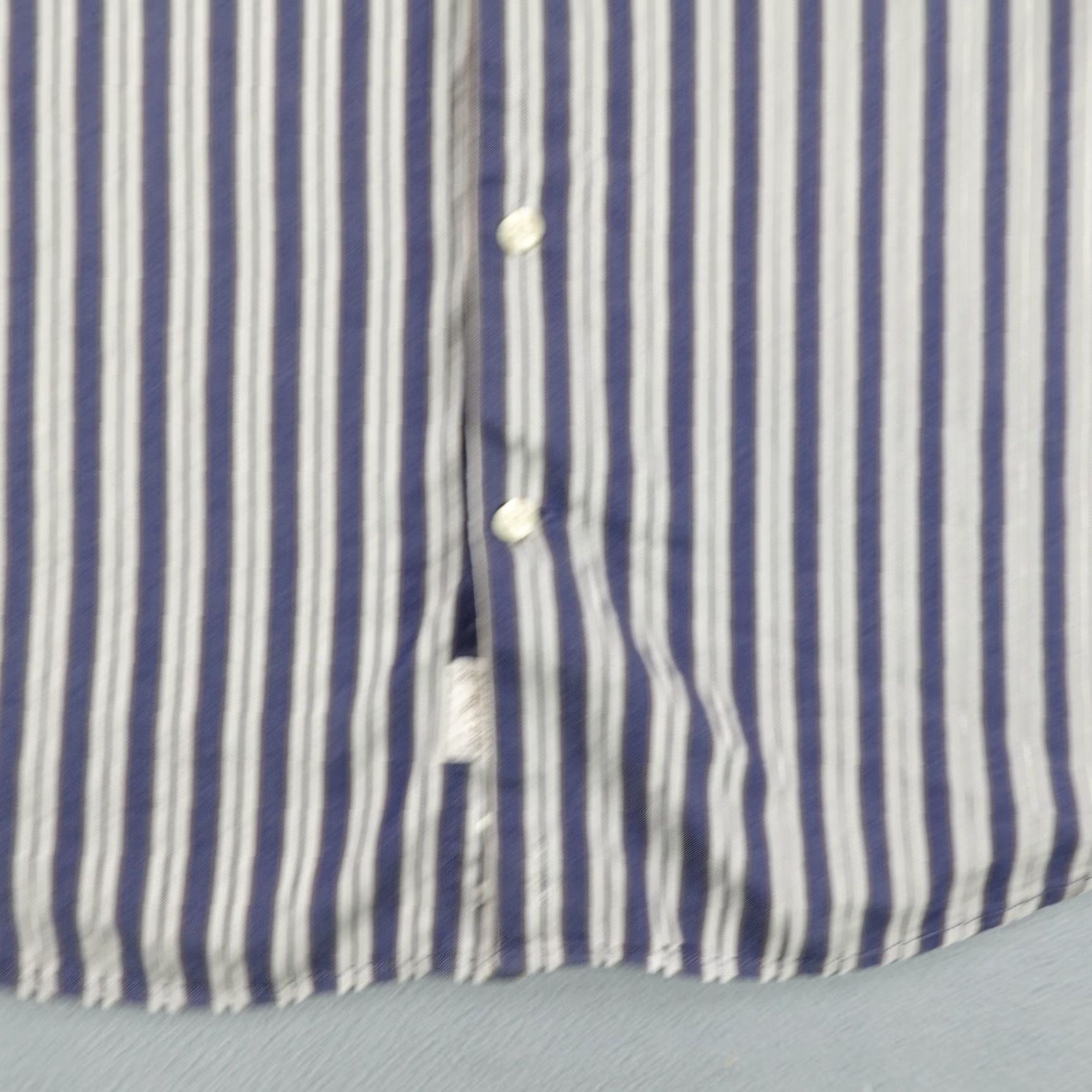 Peter Millar Peter Millar Shirt Mens Large Blue White Stripes Button Up Cotton Long Sleeve Size US L / EU 52-54 / 3 - 5 Thumbnail