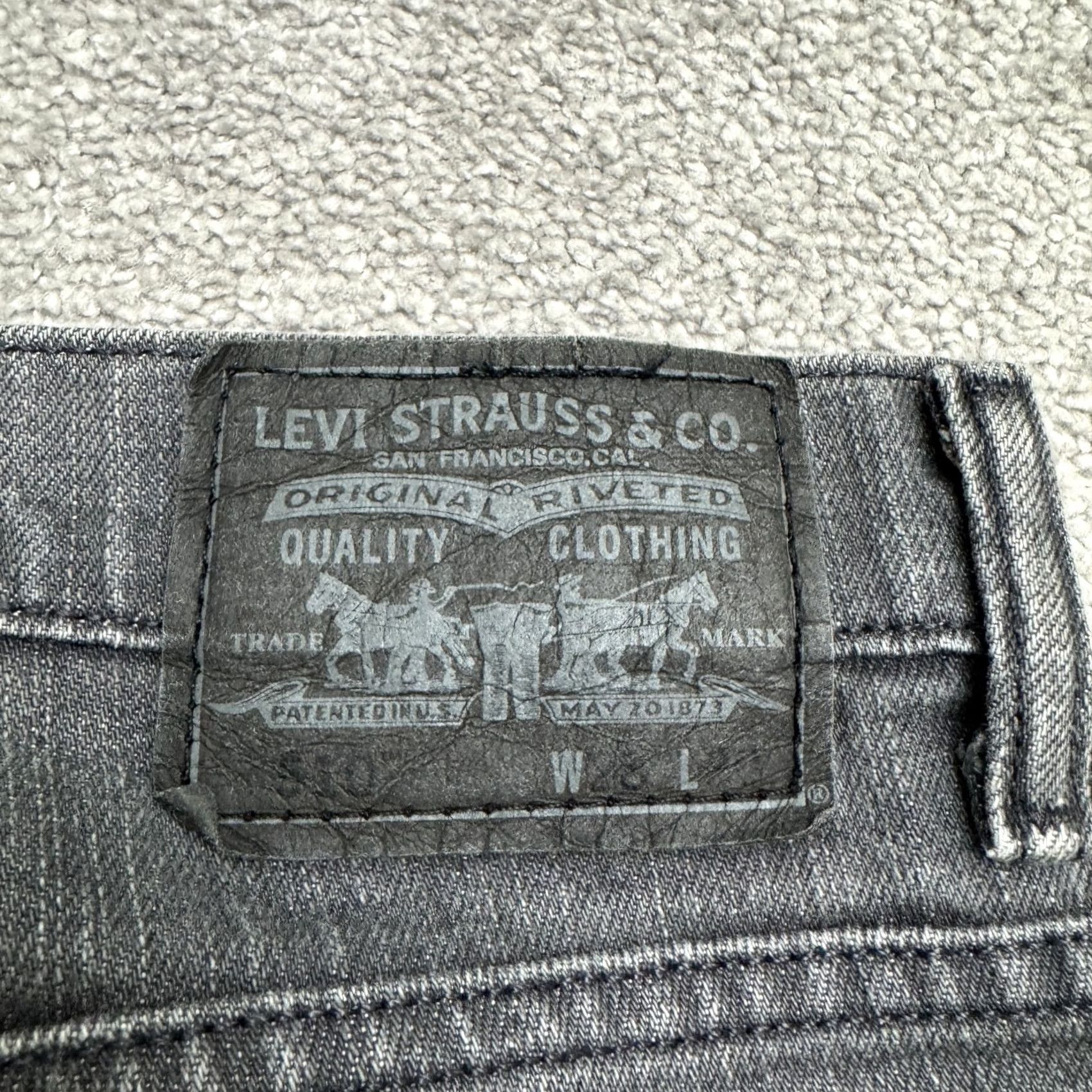 Levi's Levi's 510 Super Skinny Jeans Mens 28x30 Gray Charcoal Wash Stretch Denim Cotton Size US 28 / EU 44 - 7 Thumbnail