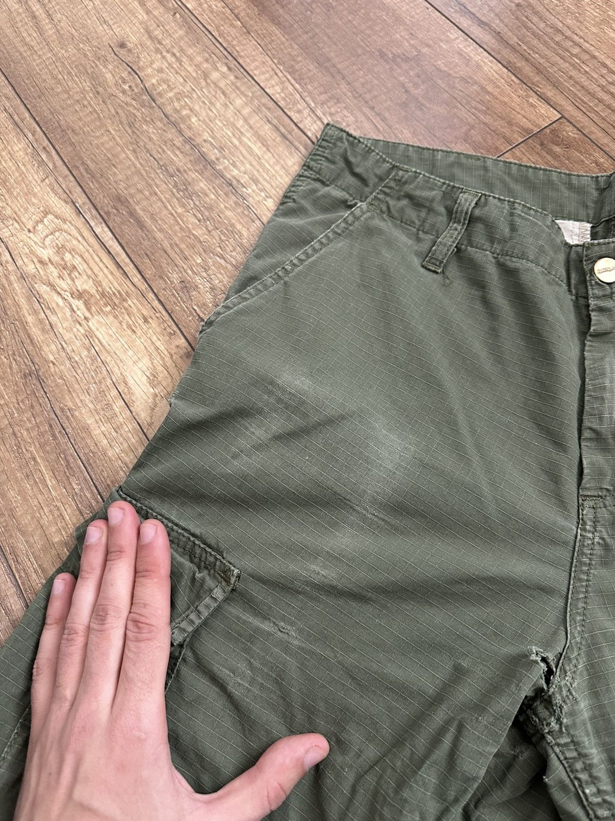 Carhartt Carhartt Regular Cargo Pants Vintage Distressed Size US 33 - 12 Thumbnail
