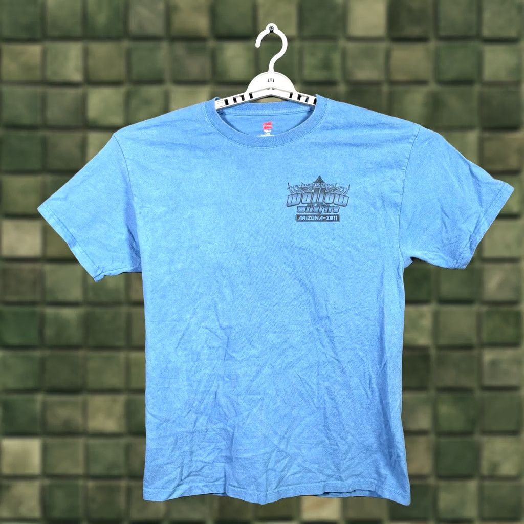 Hanes Hanes T-Shirt Men’s L Blue Cotton Graphic Print Apache-Sitgreaves National Forest Crew Neck Short Sleeve Size US L / EU 52-54 / 3 - 1 Thumbnail