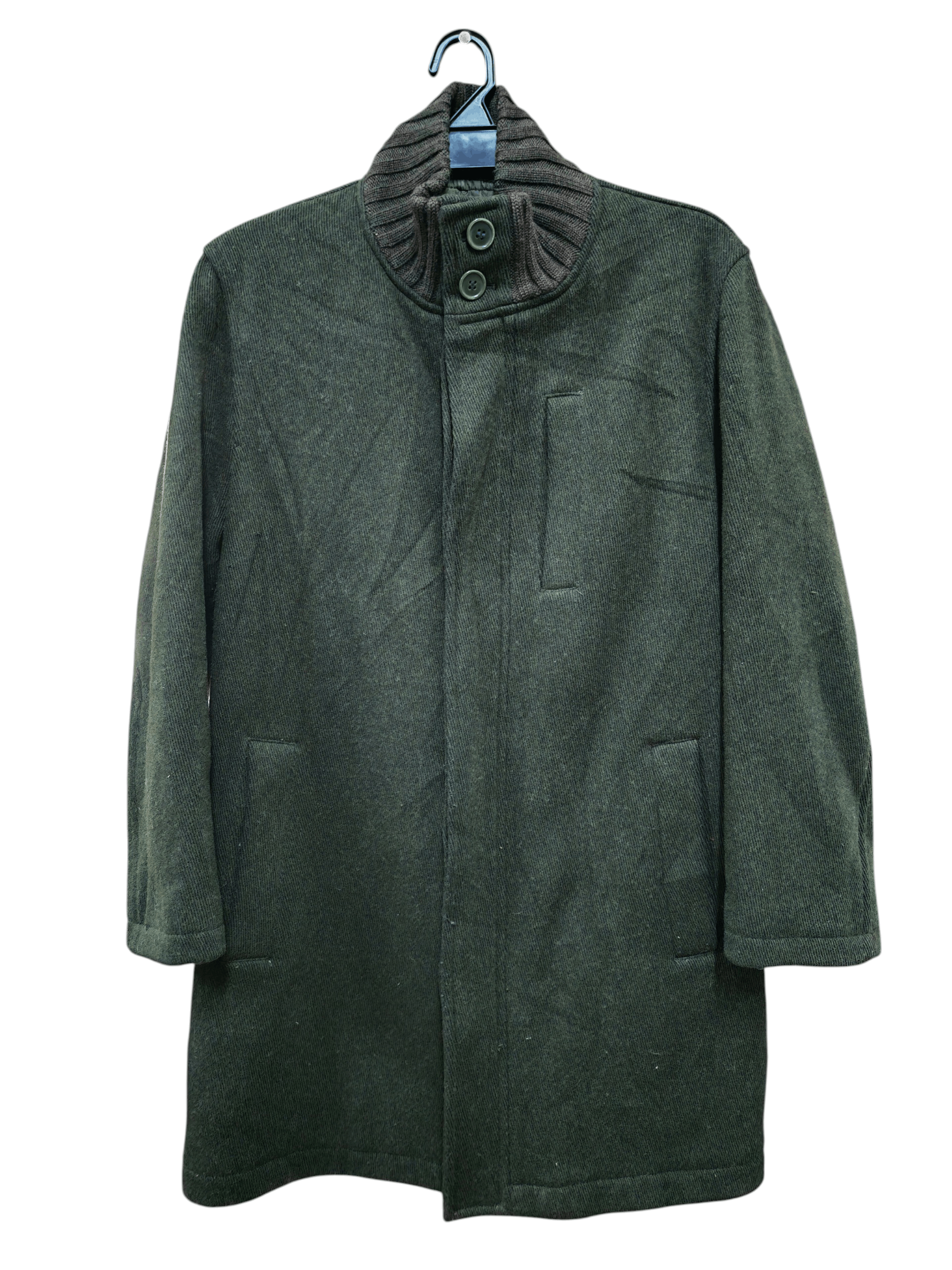 Ryuichiro Shimazaki Ryuichiro Shimazaki Four Bars Wool-Blend Overcoat Size US L / EU 52-54 / 3 - 1 Thumbnail