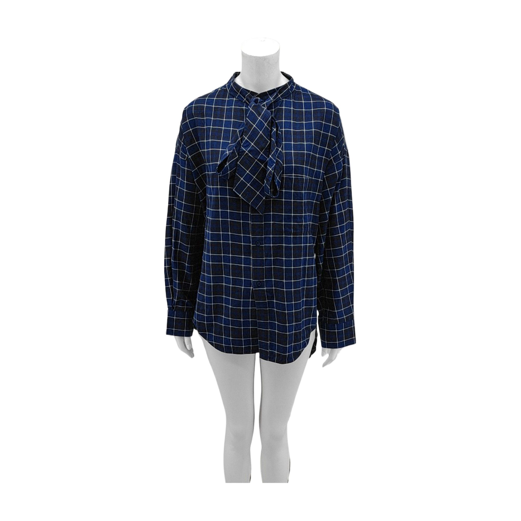 Balenciaga Balenciaga Check Logo Button Up Shirt Size 38 Size S / US 4 / IT 40 - 1 Thumbnail