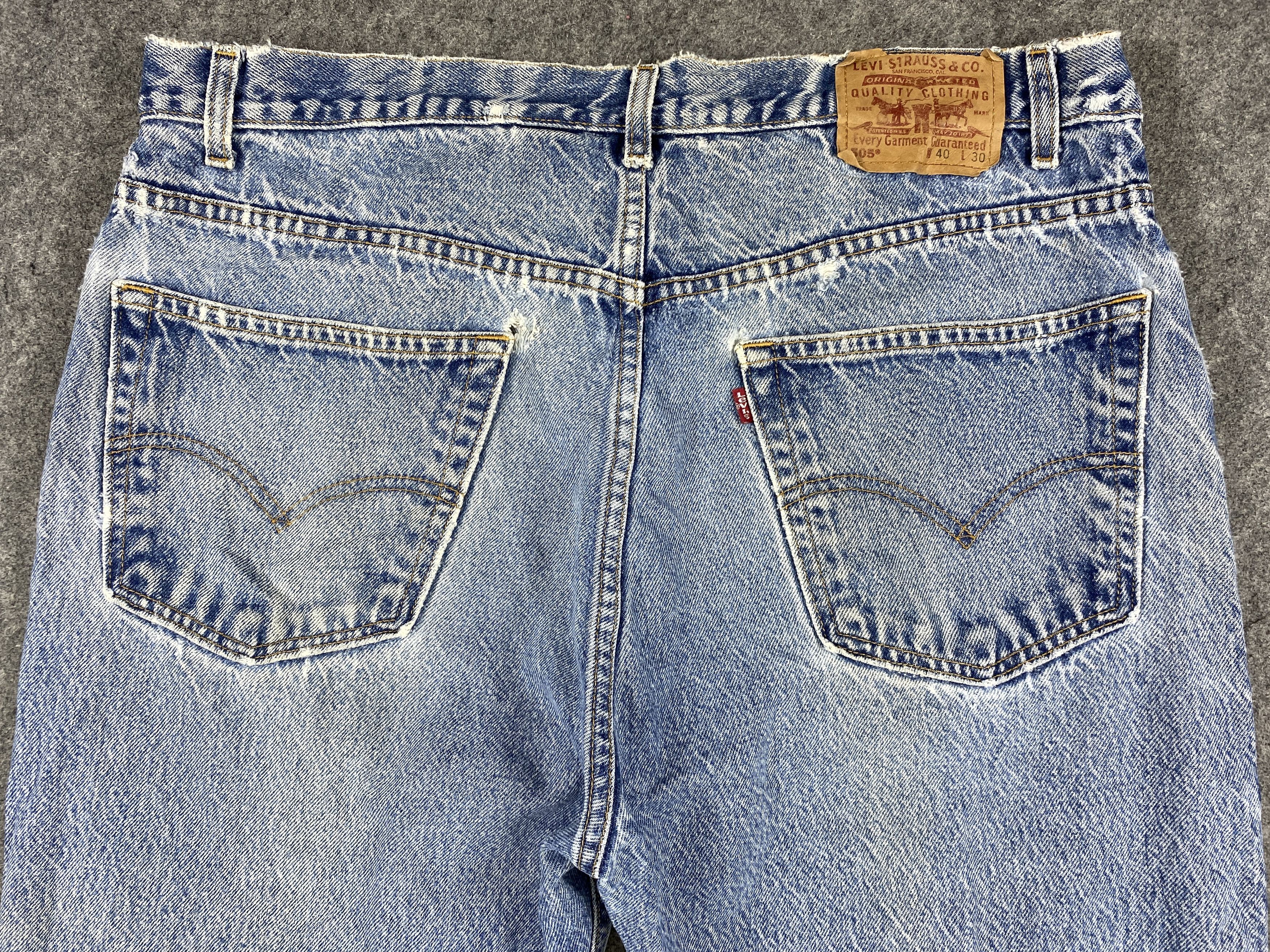 Levi's Blue Wash Vintage Levi's 505 Jeans 39x30 Denim -JN1296 Size US 39 - 4 Thumbnail