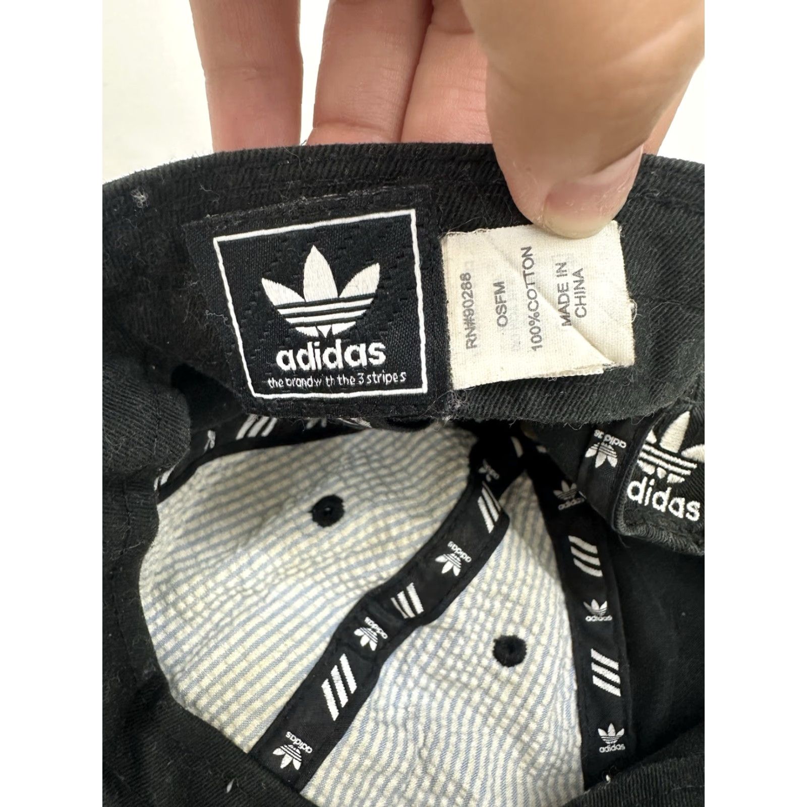 Adidas Adidas Baseball Hat Black Logo Embroidered Adjustable Cap - Men - One Size - Black - Baseball Cap Size ONE SIZE - 5 Thumbnail