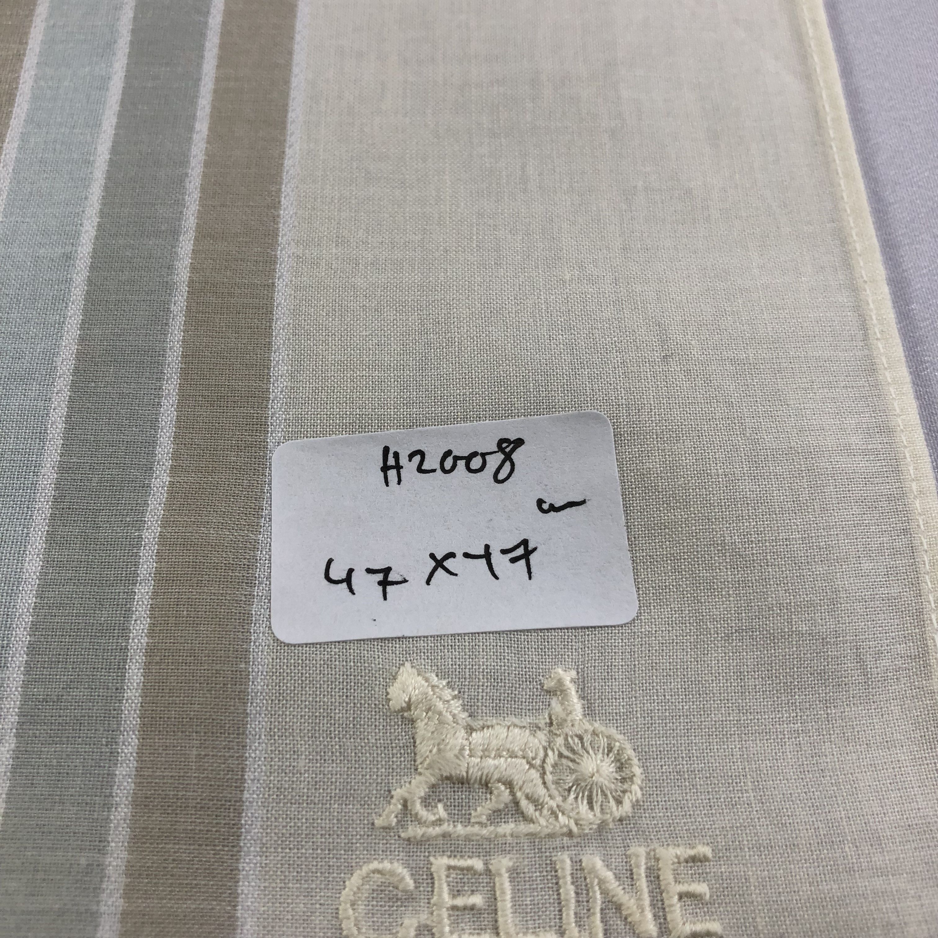 Celine Celine Stripes Handkerchief Neckerchief Bandana H2008 Size ONE SIZE - 7 Thumbnail