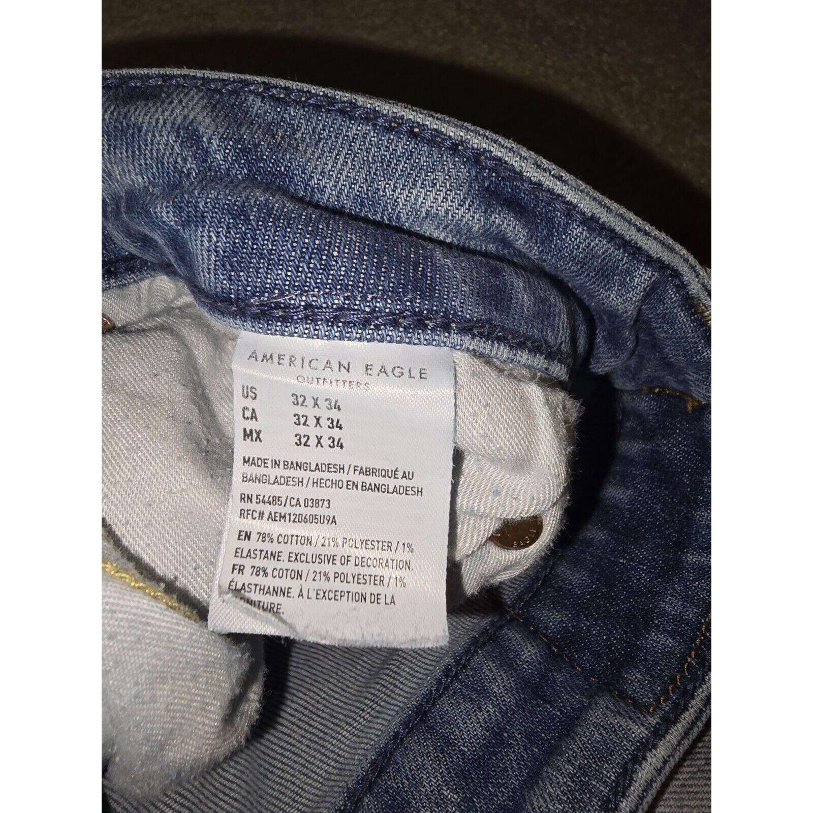 American Eagle Outfitters American Eagle Next level Airflex Slim Straight 32x34 Jeans Size US 32 / EU 48 - 11 Thumbnail