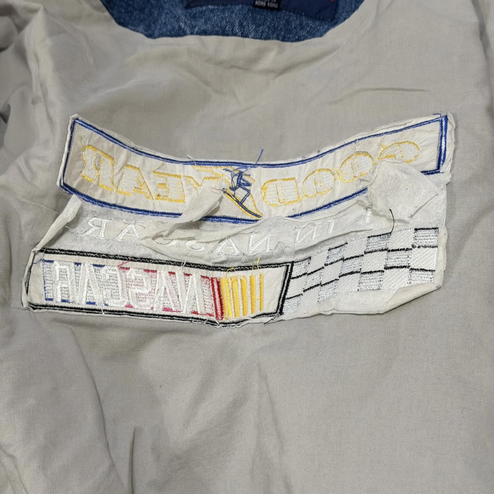 Swingster Vintage 90s NASCAR Goodyear Varsity Denim Bomber Jacket Size US L / EU 52-54 / 3 - 5 Thumbnail