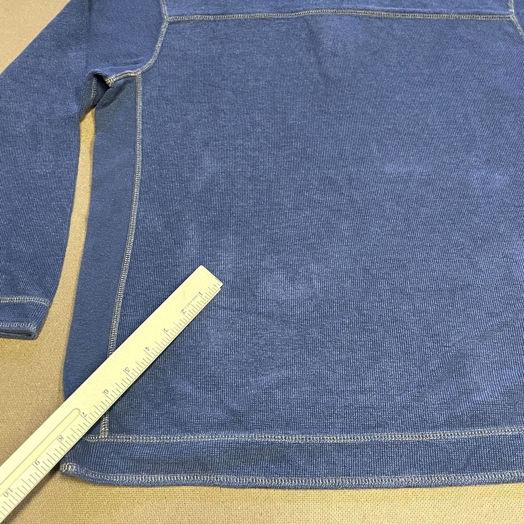 Tommy Bahama Tommy Bahama Mens Large Blue Half Zip Pullover Sweater Waffle Knit Casual Jeans Size US L / EU 52-54 / 3 - 2 Thumbnail