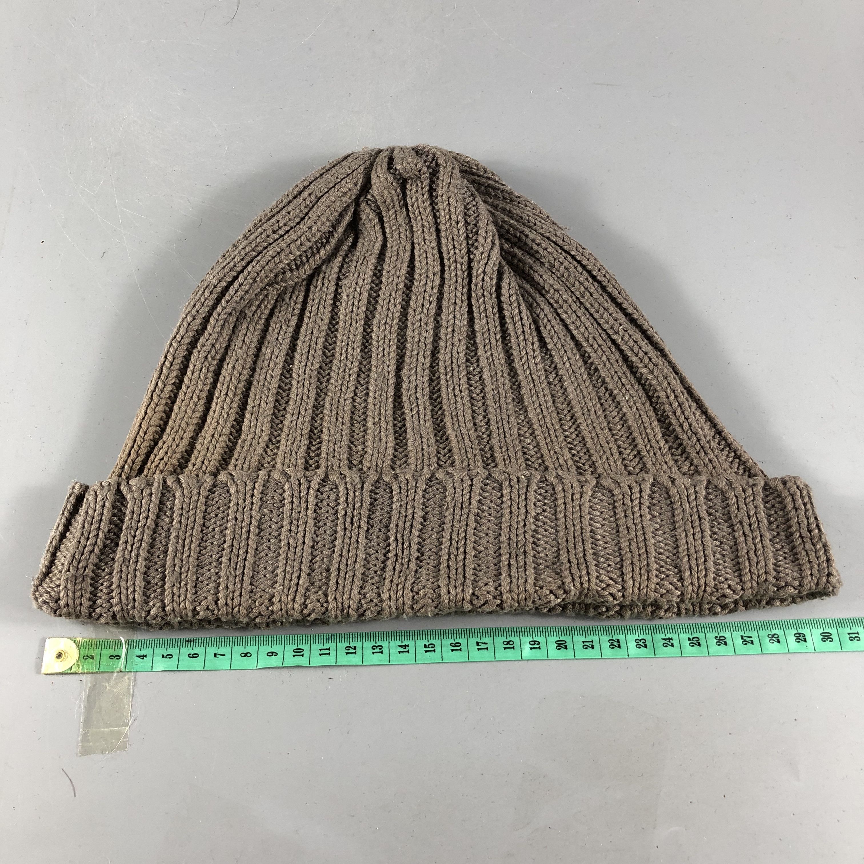 Beams Plus BEAMS Japan Ribbed Knit Cotton Blend Beanie Hat Brown B528 Size ONE SIZE - 3 Thumbnail