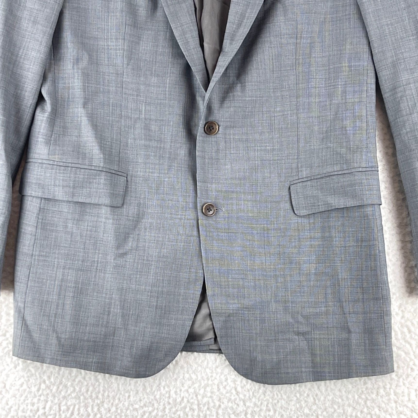 Brooks Brothers Brooks Brothers Blazer Mens Size 42L Gray Wool Suit Jacket Notch Lapel Single-Breast 2-Button Size 42R - 5 Thumbnail