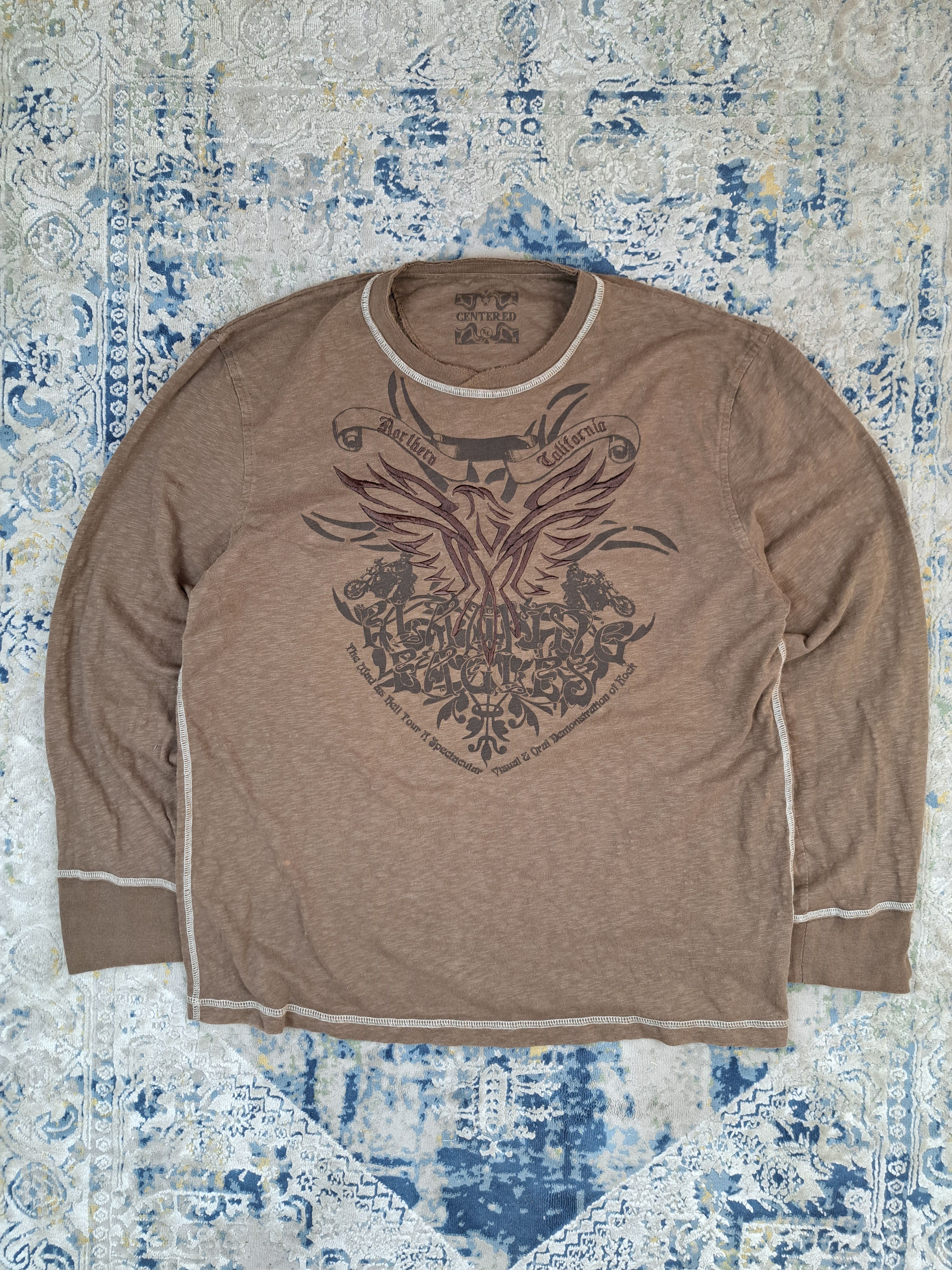 Japanese Brand Vintage y2k Affliction Style Longsleeve Drip Tattoo SWAG Size US XL / EU 56 / 4 - 1 Thumbnail
