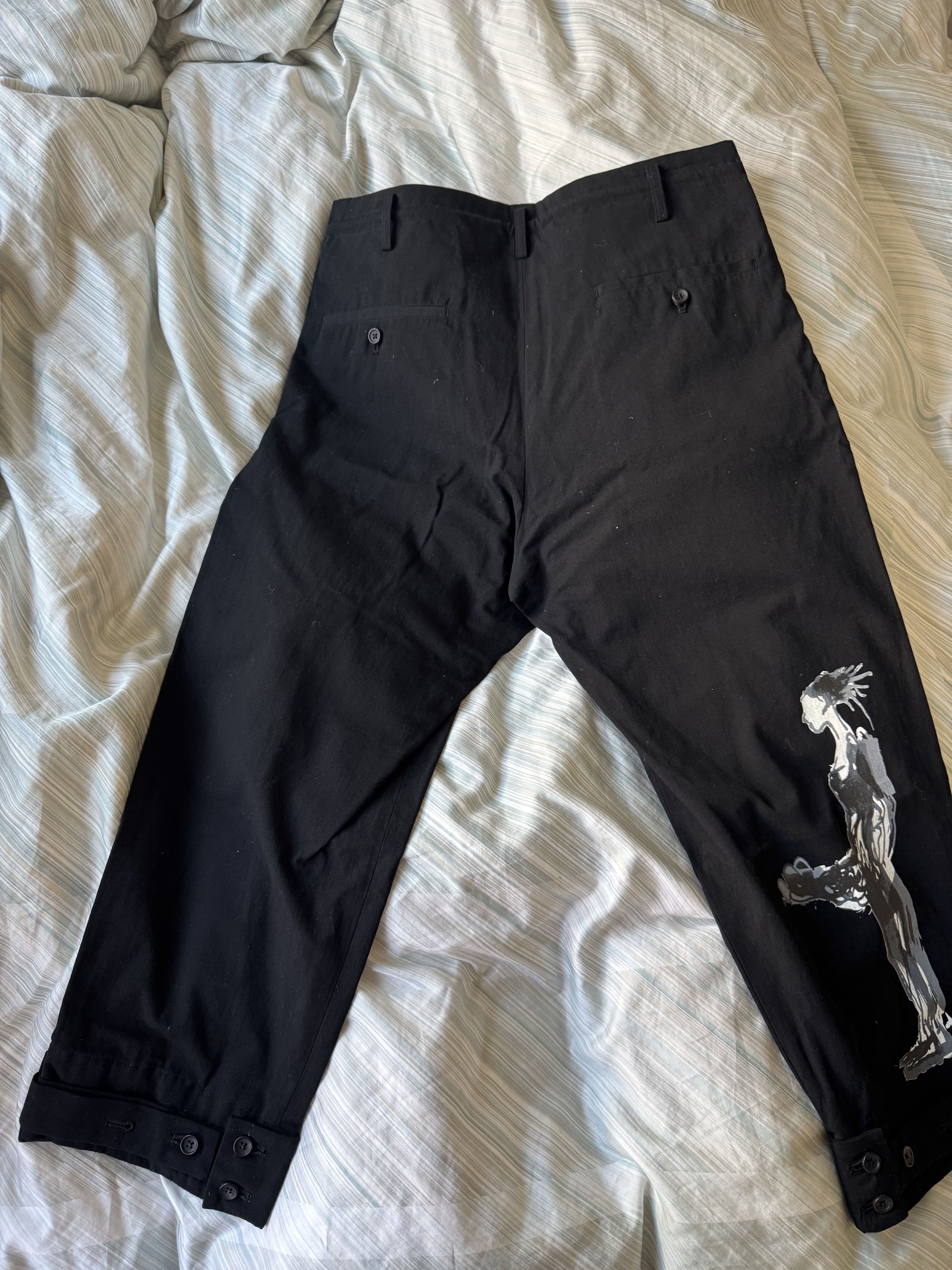 Yohji Yamamoto C/L CANVAS BLACK BELTED HEM PANTS Size US 36 / EU 52 - 2 Thumbnail