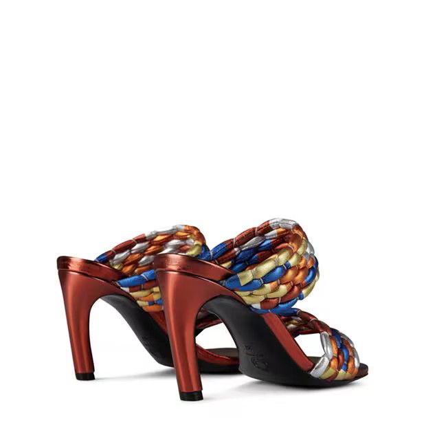 Dries Van Noten o1g2r1mq1024 Leather Woven Mules in Multicolor Size US 9 / IT 39 - 4 Thumbnail