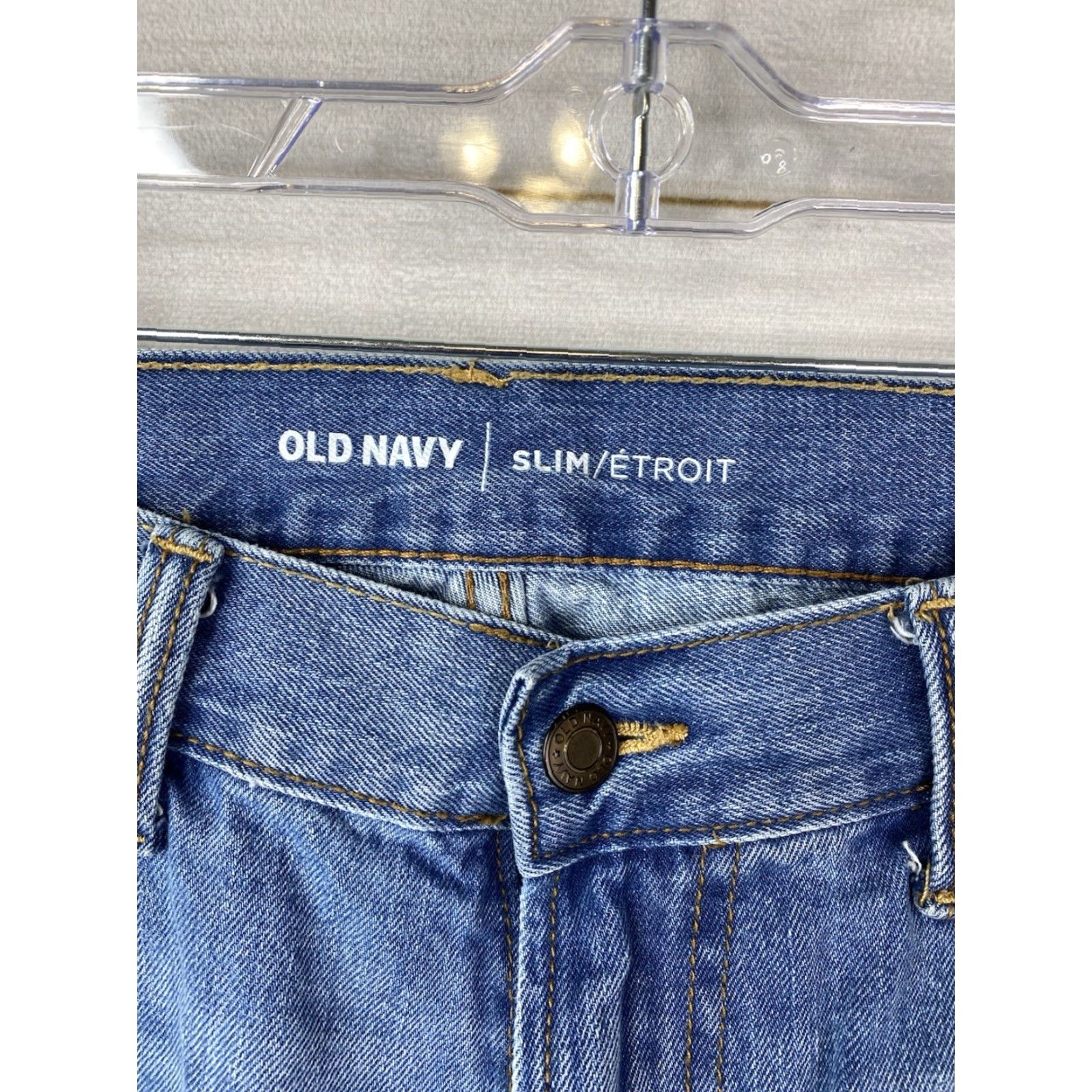 Old Navy Old Navy Jeans Men 36 x 30 Slim Tapered Leg Distressed Blue Med Wash Denim Jeans Mens 36x30 Slim Distressed Blue Denim Old Navy Jeans Size US 35 - 3 Thumbnail