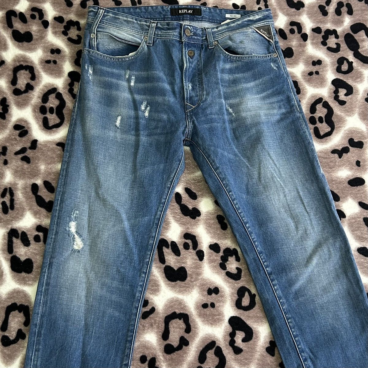 Replay Replay Anbass Slim Fitt Casual Streetwear Jeans Size US 32 / EU 48 - 17 Thumbnail