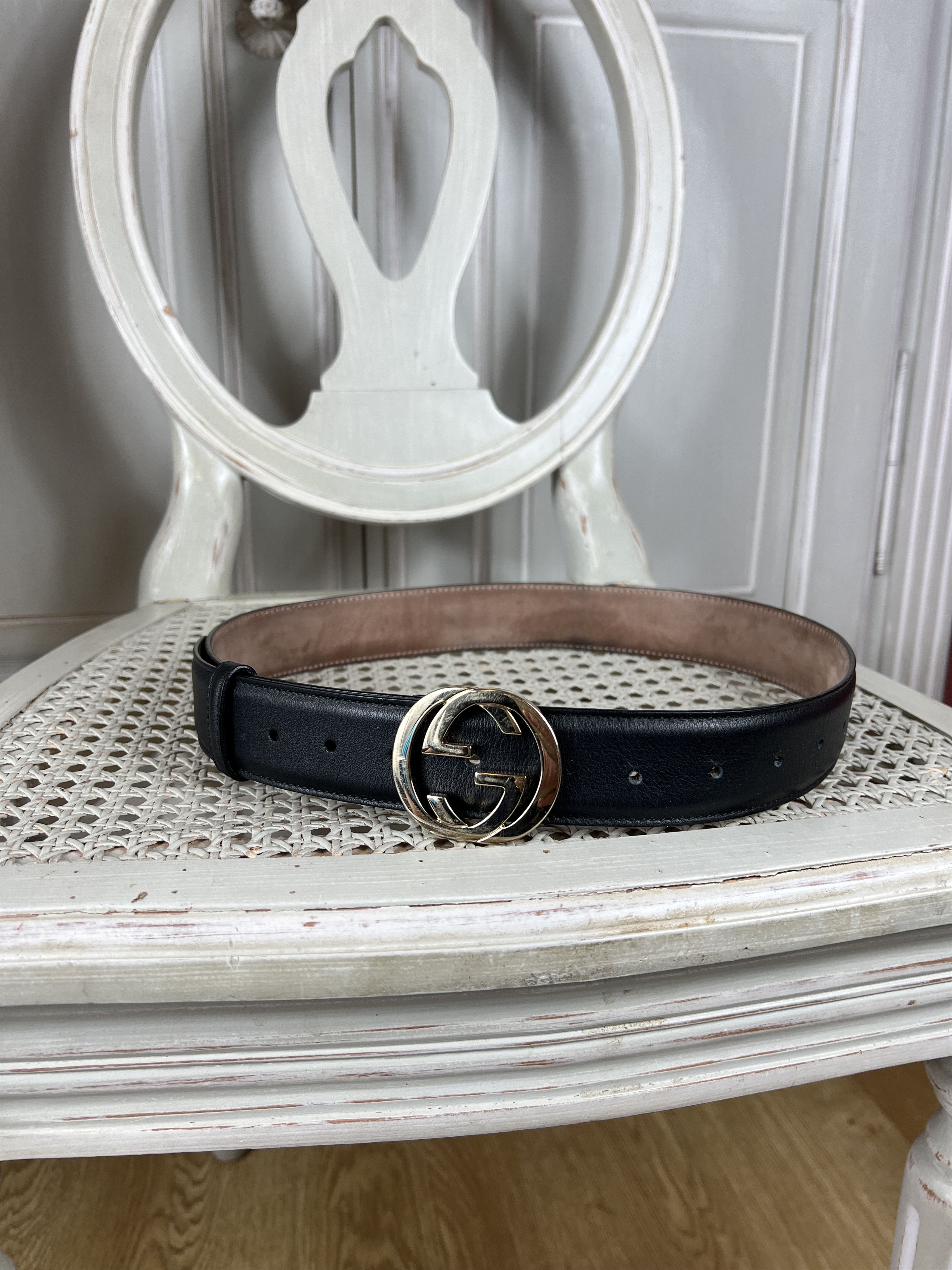 Gucci GUCCI GG LOGO LEATHER BELT Size ONE SIZE - 1 Thumbnail