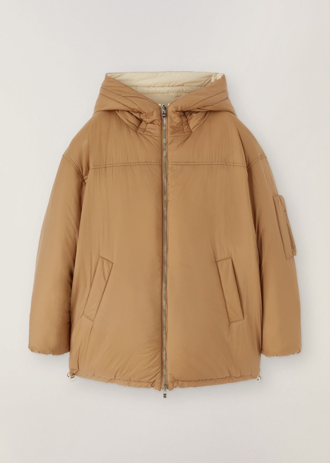 Loro Piana o1srvl11e0824 Reversible Puffer Jacket in Beige/Brown Size XS / US 0-2 / IT 36-38 - 3 Thumbnail