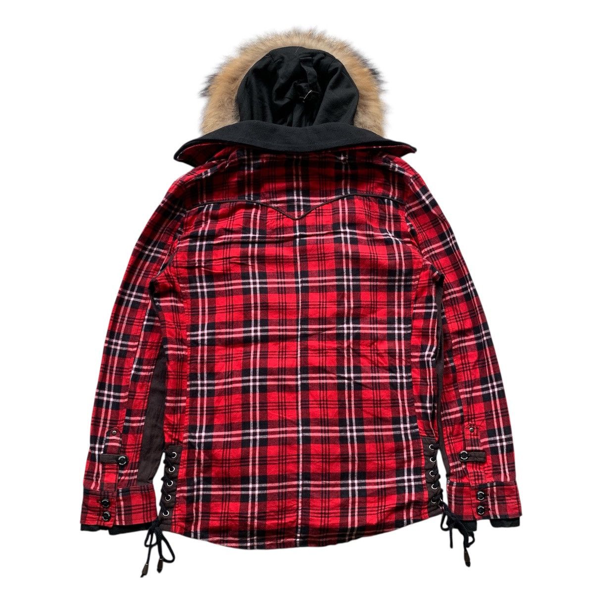 Japanese Brand Cero Nias Fur Double Layerd Plaid Punk Gothic Style Jacket Size US L / EU 52-54 / 3 - 10 Thumbnail