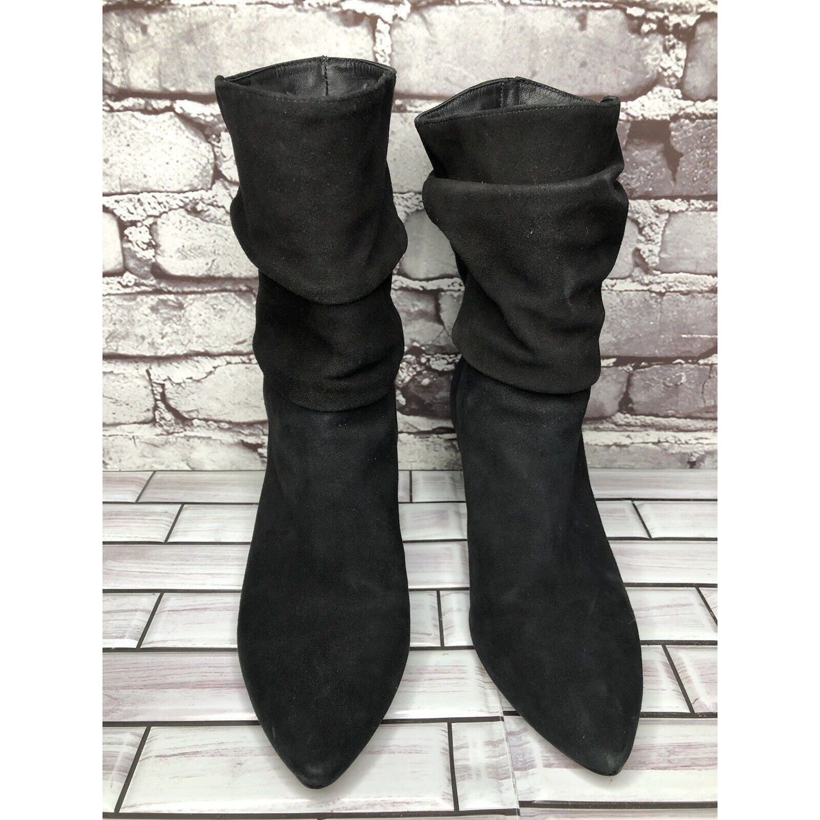 Other Botkier Skylar Black Suede Leather Pointed Heel Booties Wome Size US 8 / IT 38 - 2 Thumbnail