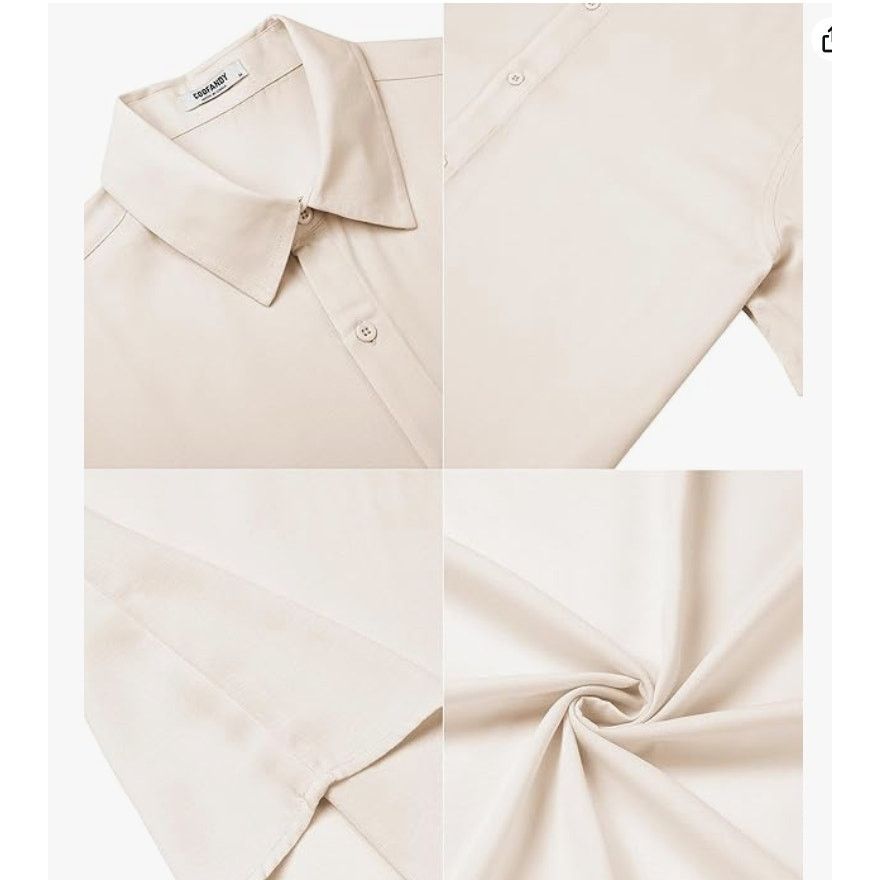 The Unbranded Brand Mens Casual Summer Button Down Short Sl.Linen SIZE SMALL Size US S / EU 44-46 / 1 - 4 Thumbnail