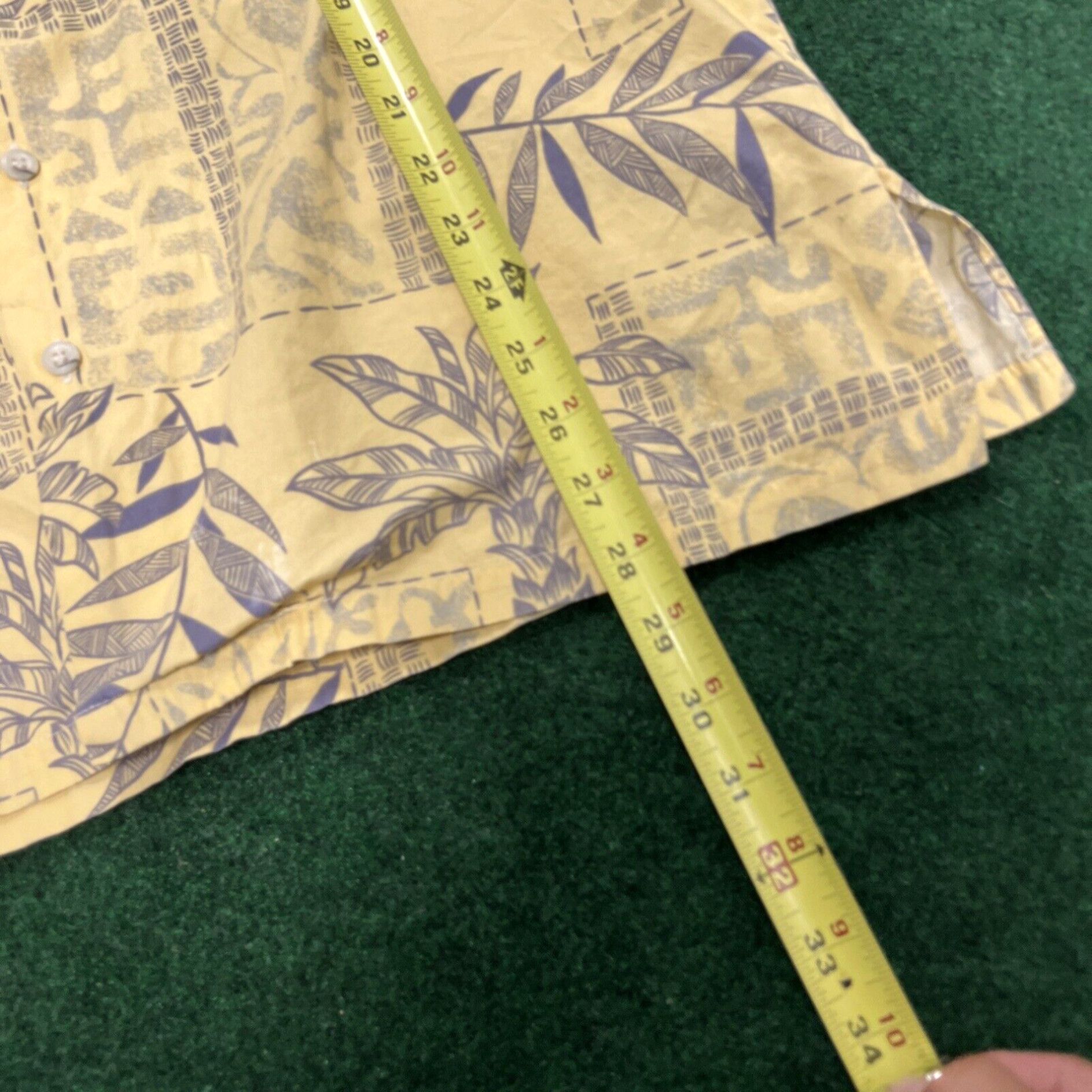 Vintage COOKE STREET Men's Size L Print Yellow Blue Hawaiian Shirt Cotton Summer Beach Size US L / EU 52-54 / 3 - 6 Thumbnail