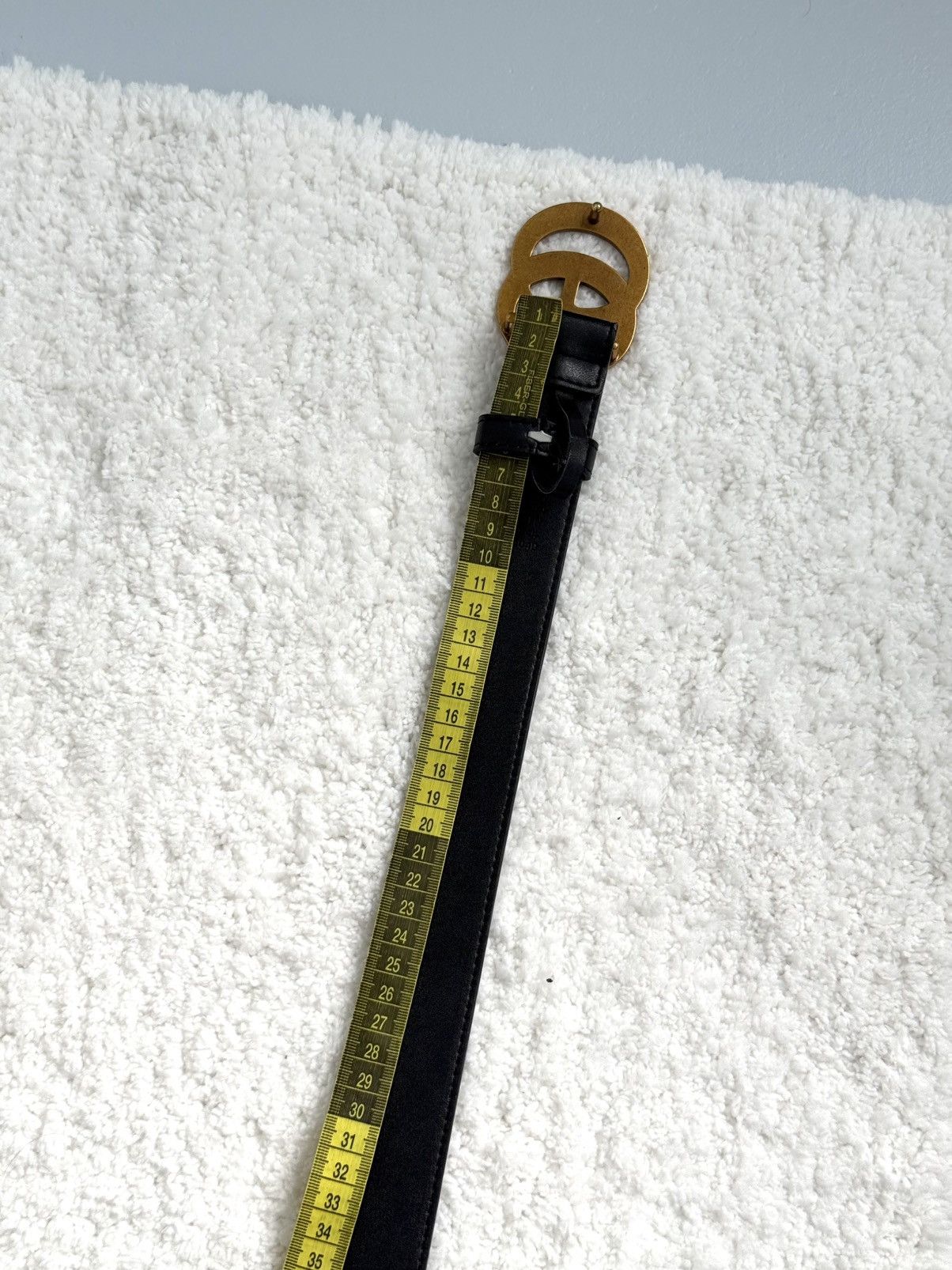 Gucci Gucci Belt GG Marmont leather shiny Gold Buckle Size ONE SIZE - 10 Thumbnail