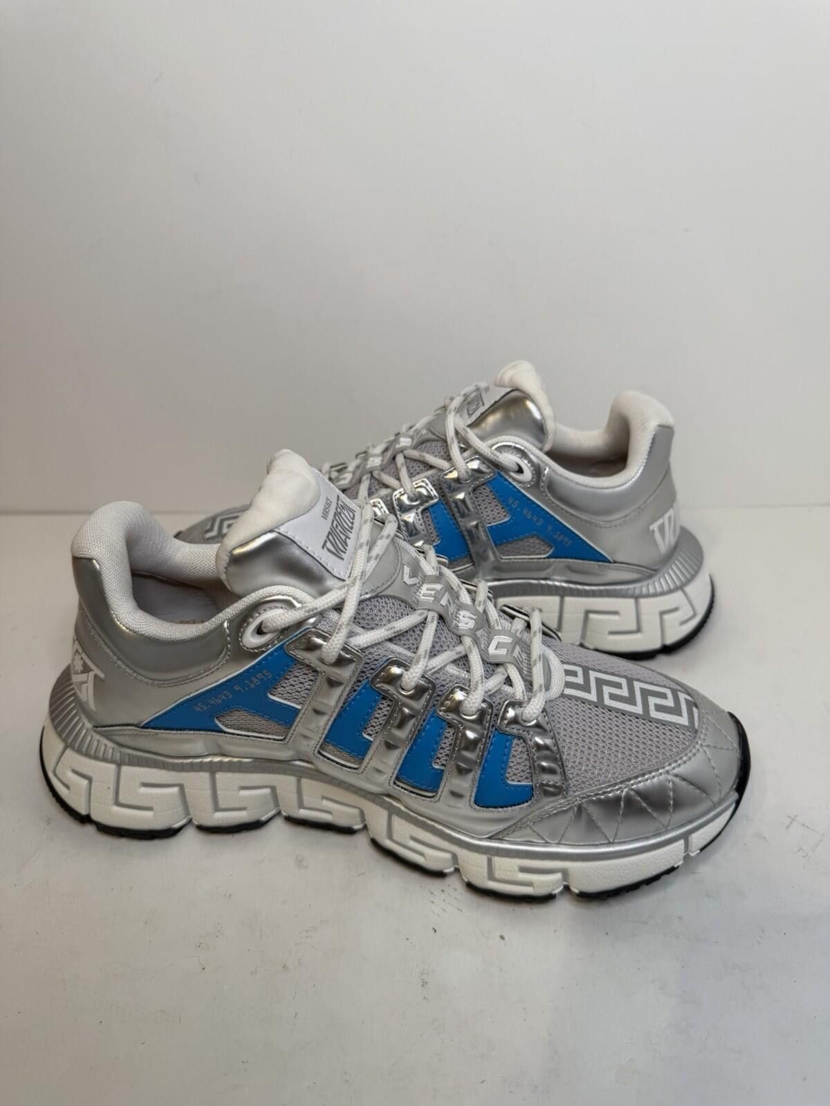 Versace Versace Trigreca Sneakers Silver Blue Grey EU 41 US 8 Size US 8 / EU 41 - 7 Thumbnail