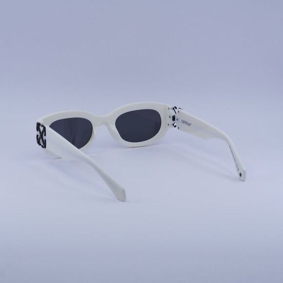 Off-White Off-White OERI14E PALMER 0107 Sunglasses White Oval Frame Size ONE SIZE - 6 Thumbnail