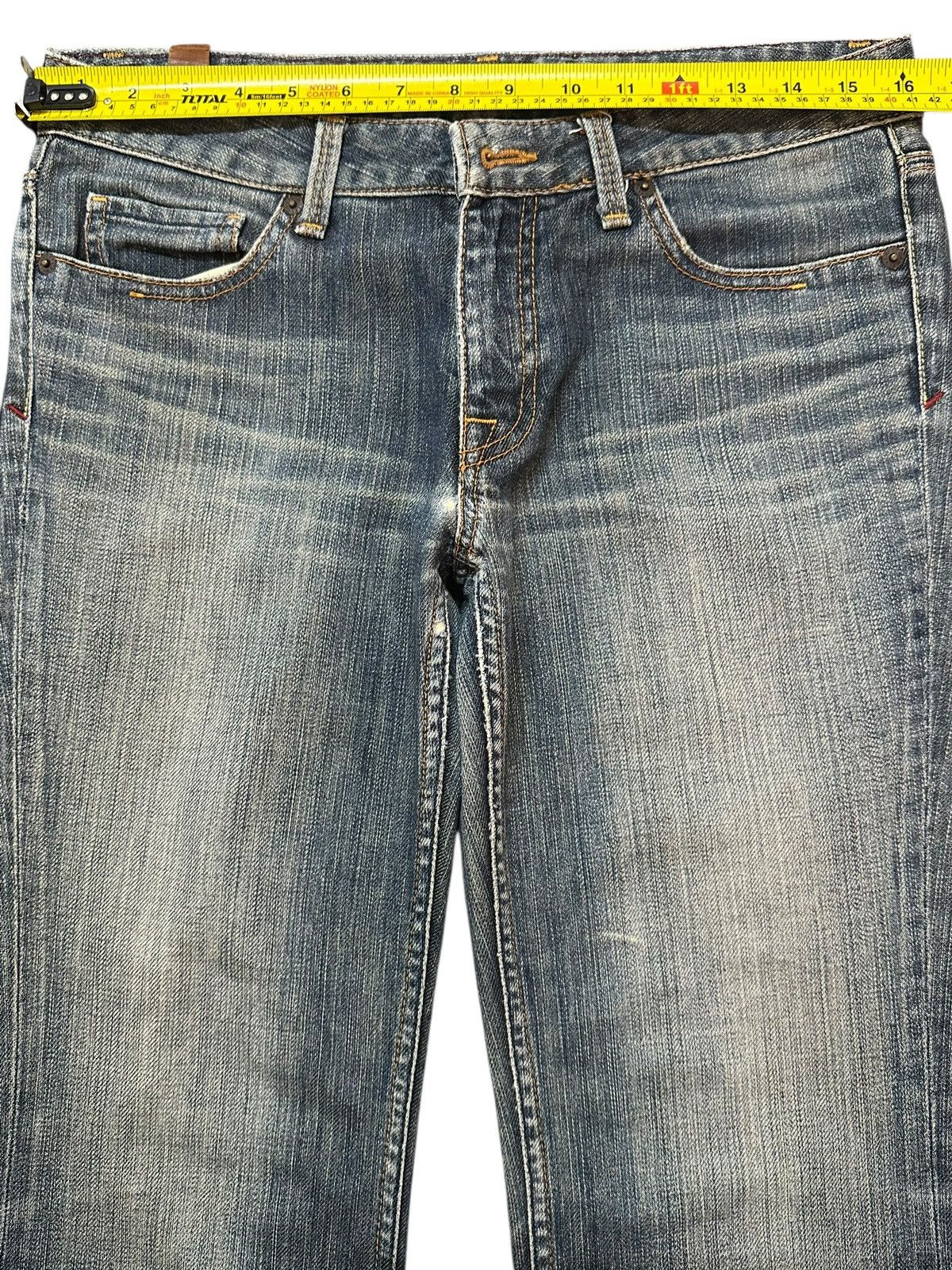 Japanese Brand Vintage Japanese Brand Blue Faded Wash Style Flare Wide Leg Size US 32 / EU 48 - 11 Thumbnail