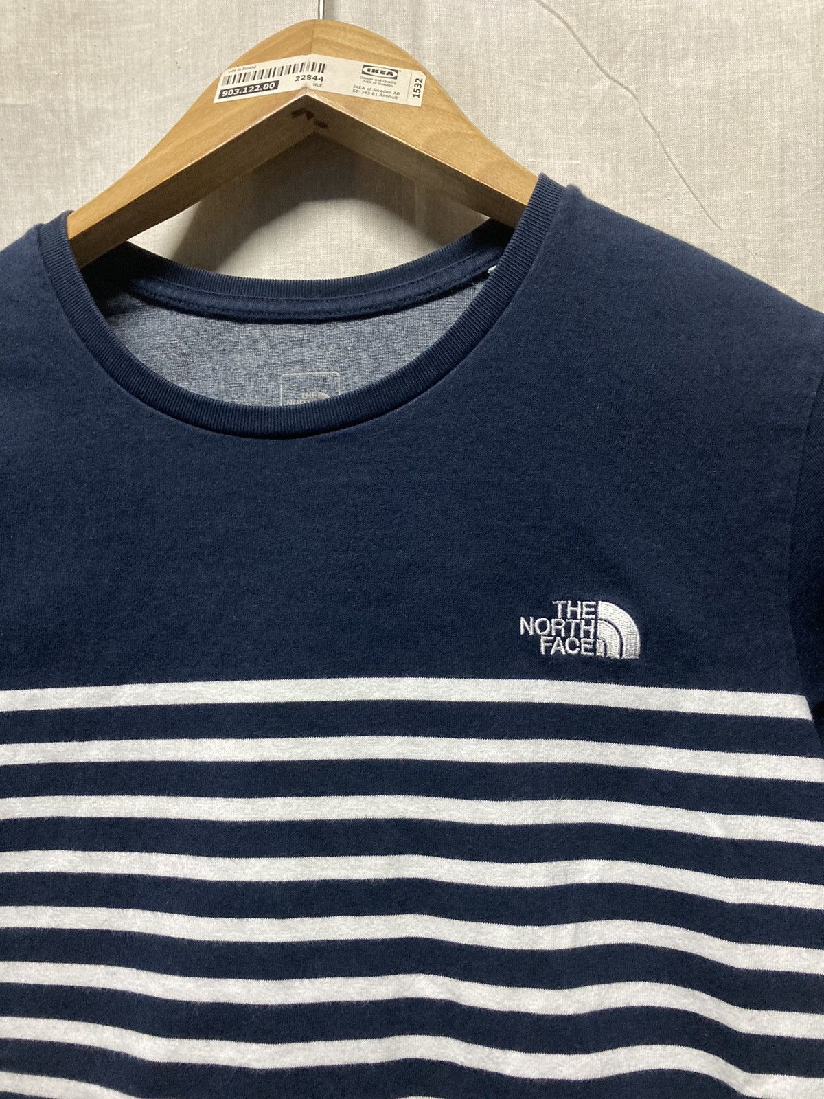 The North Face The North Face Navy Striped Tee Size L / US 10 / IT 46 - 3 Thumbnail