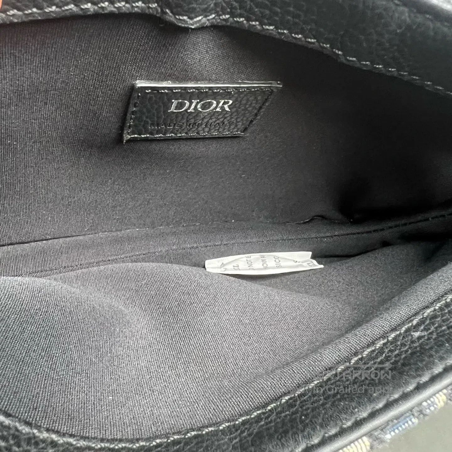 Dior Dior Saddle-shaped bag with full-color diagonal embroidery Size ONE SIZE - 7 Thumbnail
