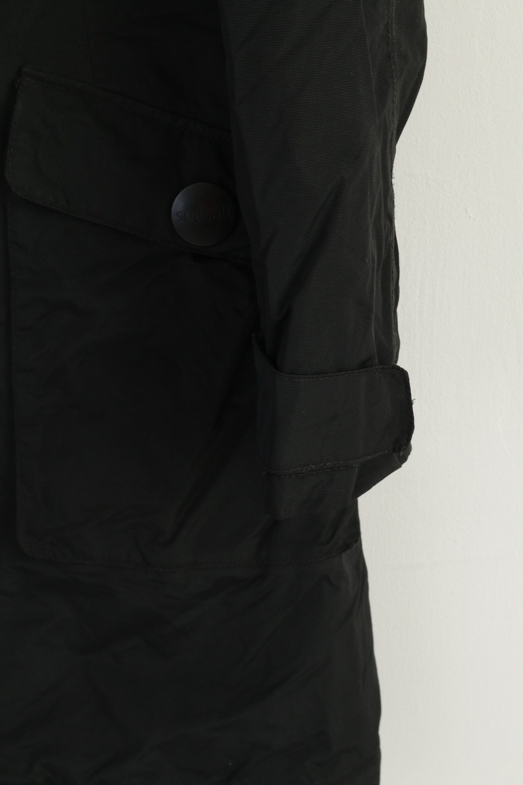 Vintage Seasalt Women 12 M Rain Coat Black Waterproof 7923 Size M / US 6-8 / IT 42-44 - 4 Thumbnail