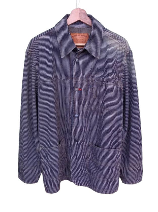 image of Ppfm Hickory Stripes Worker Jacket, Men's (Size Medium)