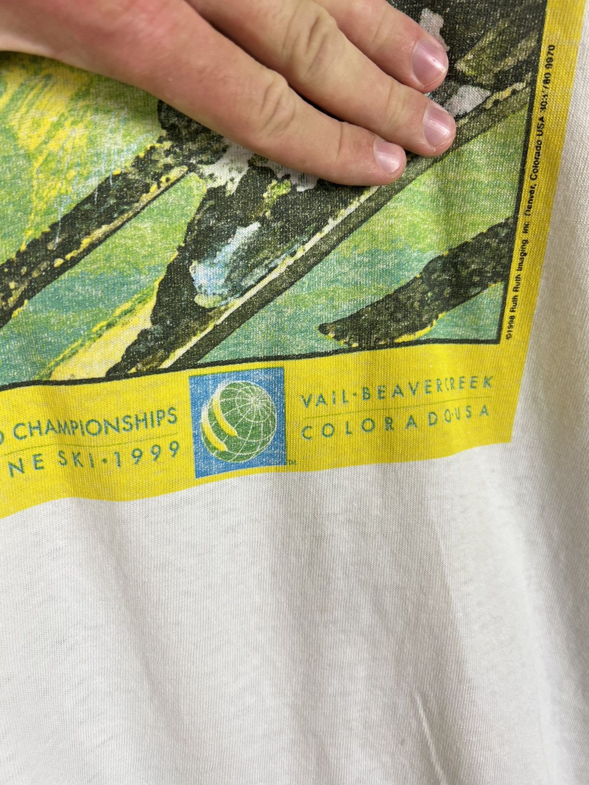 Vintage Vintage 1999 Alpine Ski Championship T-shirt Art Tee Size US M / EU 48-50 / 2 - 6 Thumbnail