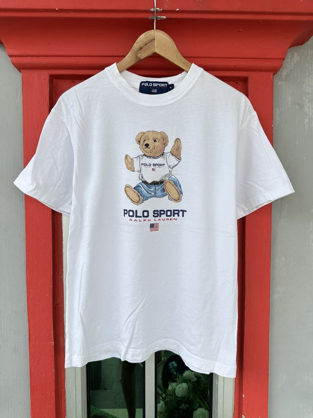 Polo Ralph Lauren Vintage 90s Polo Bear Sport Ralph Lauren Tee Size US M / EU 48-50 / 2 - 1 Thumbnail