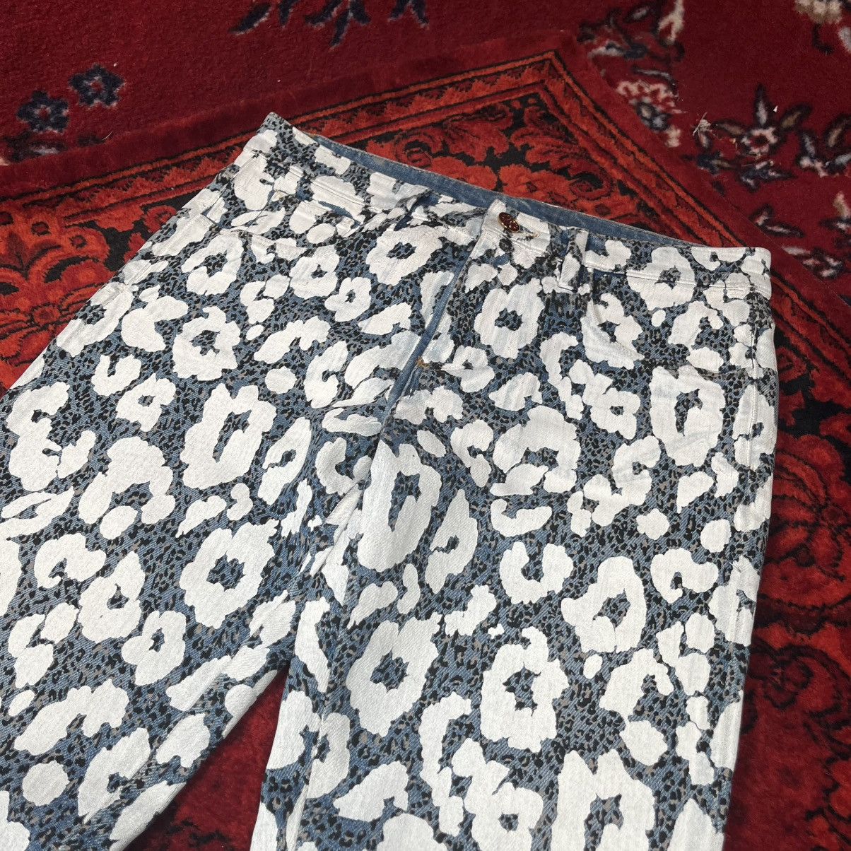 Roberto Cavalli Roberto Cavalli Jeans Designer Y2K Floral Leopard Print Size 24" / US 00 / IT 34 - 3 Thumbnail